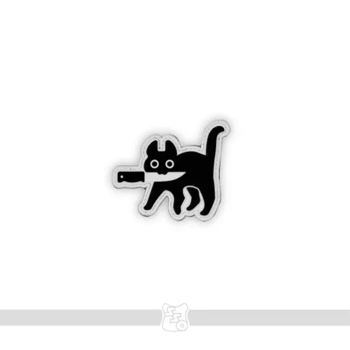 Шеврон Котик с ножом ПВХ