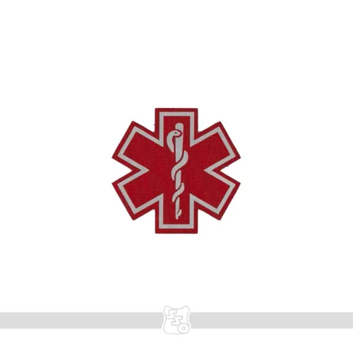 Шеврон Звезда жизни (Парамедик) светоотражающий 7,5 см