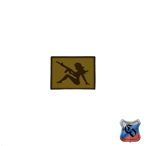 Шеврон Girl with rifle PVC