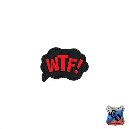 Шеврон WTF! PVC черный/красный