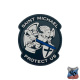 Шеврон Saint Michael Protect Us PVC серый