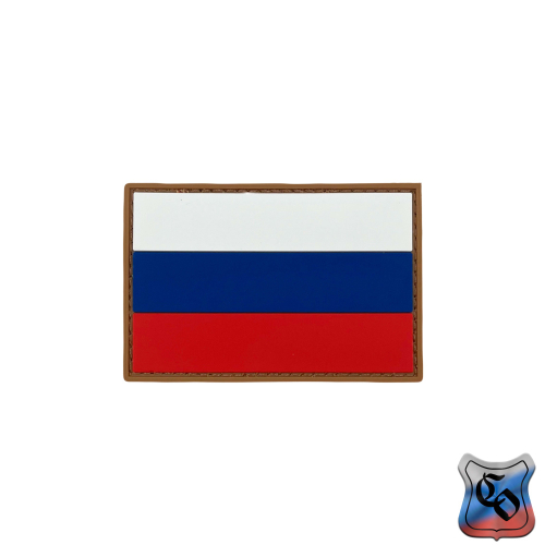 Шеврон Флаг России 5x7,5 см PVC